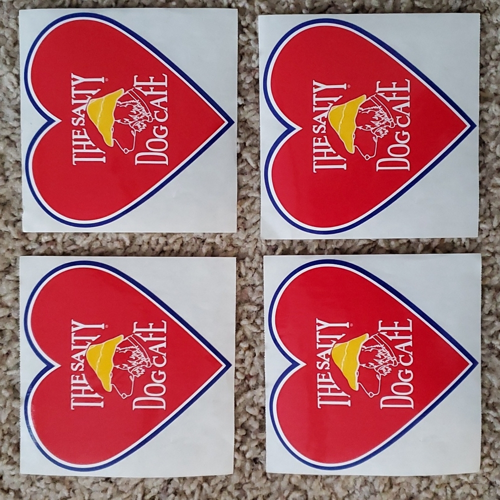 The Salty Dog Cafe Heart Stickers